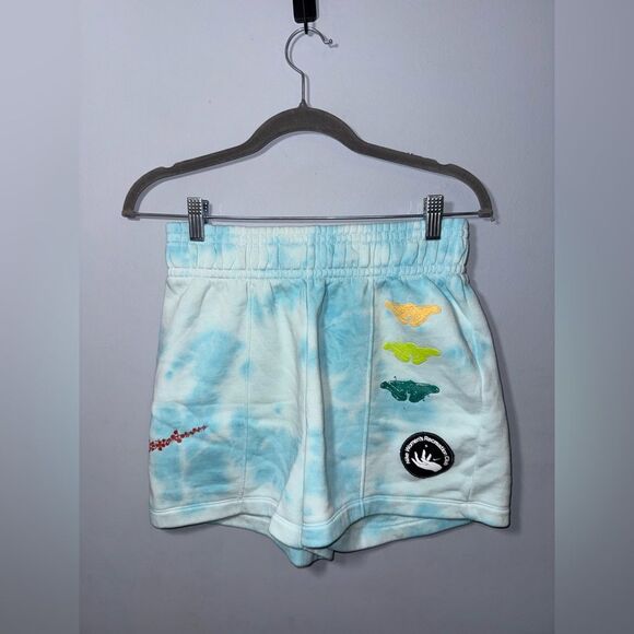 Nike Womens Embroidered Tie Dye Running Training Shorts Size Small EUC - Picture 1 of 9